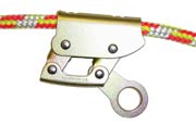 Adjustable zinc plated steel rope grab